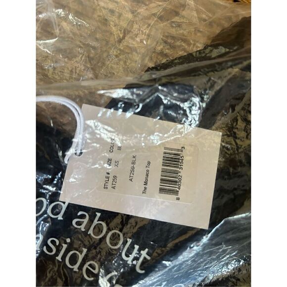 🐿️ NWT Andie Swim The Demi Moore Collection The Monaco Bikini Top Black XS - Picture 3 of 4